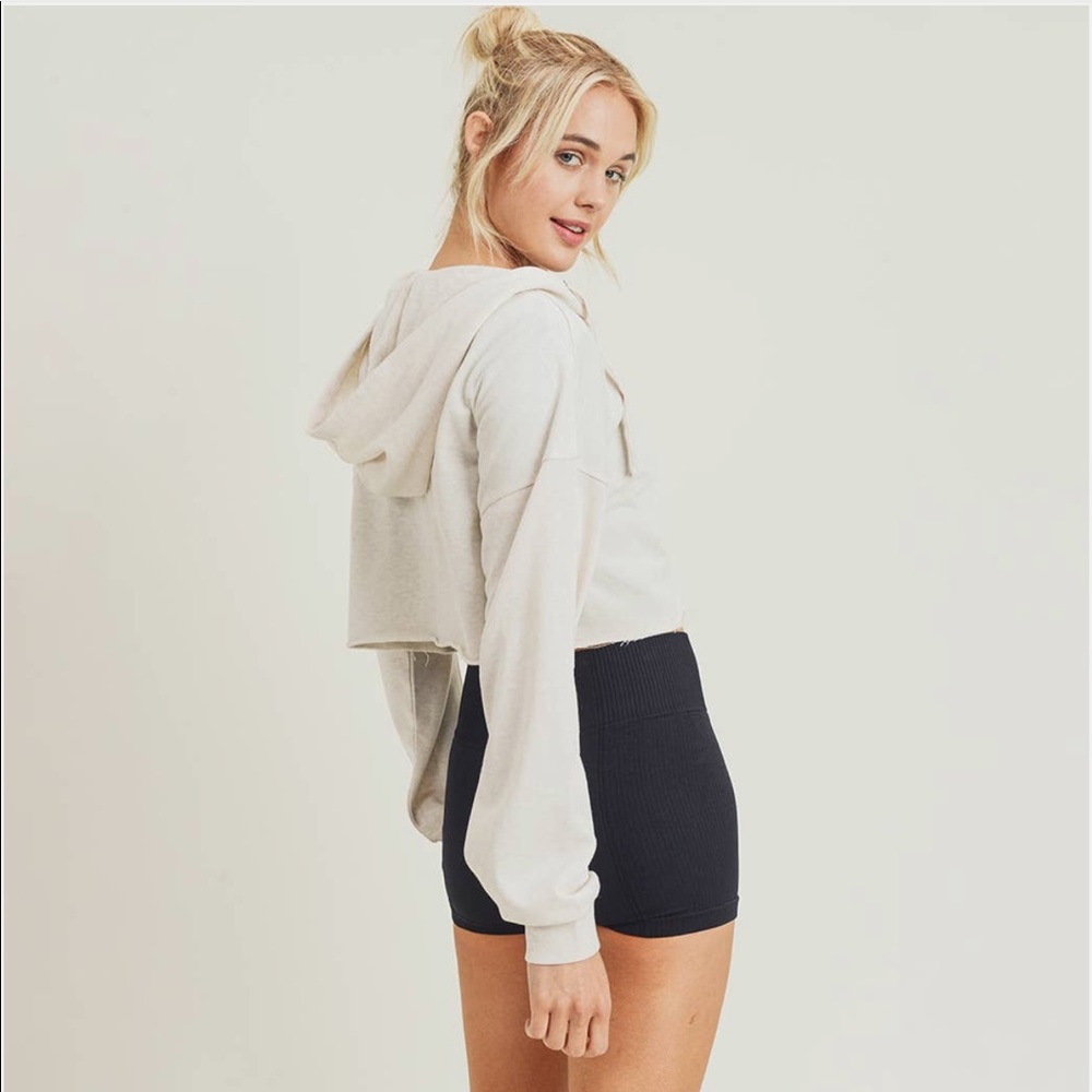 OC LUX Zip Up Crop Sweatshirt! - Picture 2 of 4